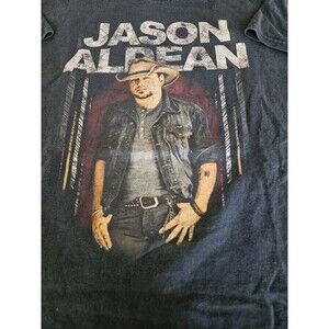 Jason Aldean 2016 We Were Here Tour T Shirt Medium Black Gildan Tag
